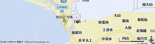 愛知県西尾市吉良町宮崎白浜周辺の地図