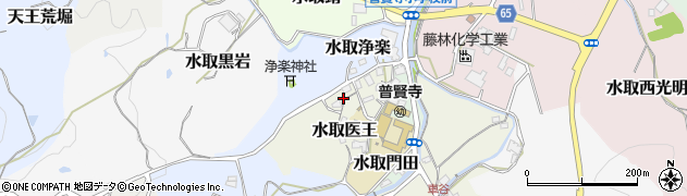 京都府京田辺市水取医王周辺の地図