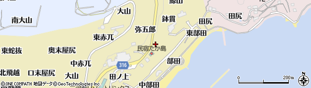 愛知県西尾市吉良町宮崎（弥五郎）周辺の地図