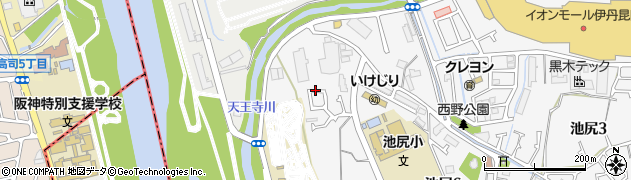兵庫県伊丹市池尻7丁目周辺の地図