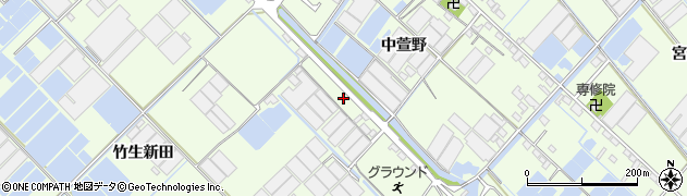 愛知県西尾市一色町生田（竹生新田官地拝借無）周辺の地図