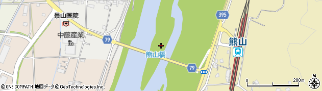 熊山橋周辺の地図