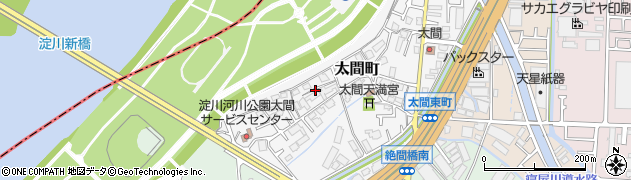 大阪府寝屋川市太間町周辺の地図
