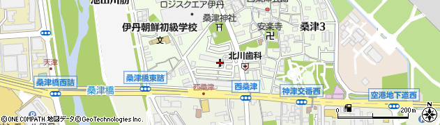 兵庫県伊丹市西桑津（出樋）周辺の地図
