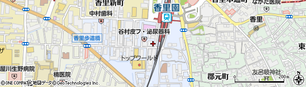 チケットケンケン香里園駅前店周辺の地図
