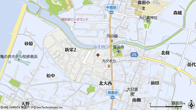 〒470-3234 愛知県知多郡美浜町新栄の地図