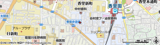 雀のお宿・香里園店周辺の地図