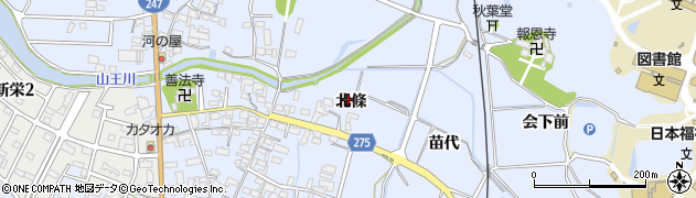 愛知県美浜町（知多郡）奥田（北條）周辺の地図