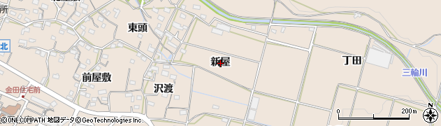 愛知県豊橋市石巻町（新屋）周辺の地図