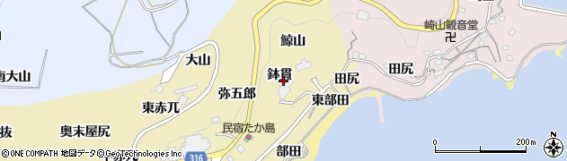 愛知県西尾市吉良町宮崎鉢貫周辺の地図