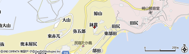 愛知県西尾市吉良町宮崎（鉢貫）周辺の地図
