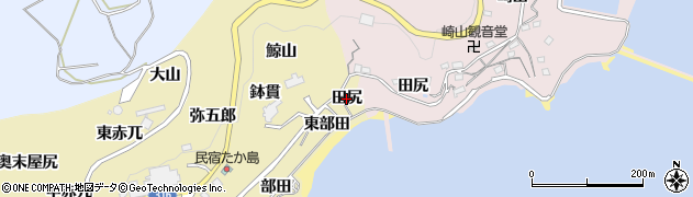 愛知県西尾市吉良町宮崎（田尻）周辺の地図