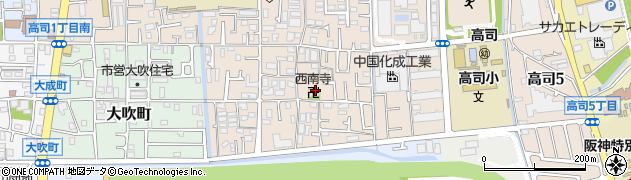 西南寺周辺の地図