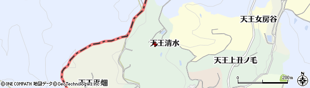 京都府京田辺市天王清水周辺の地図