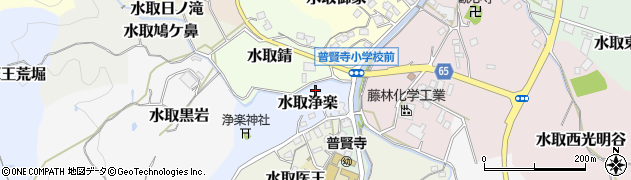 京都府京田辺市水取浄楽周辺の地図