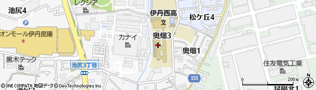 兵庫県立伊丹西高等学校周辺の地図