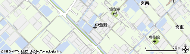 愛知県西尾市一色町生田周辺の地図