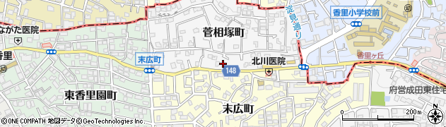 大阪府寝屋川市菅相塚町2周辺の地図