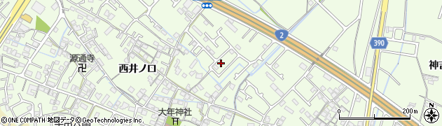 兵庫県加古川市東神吉町西井ノ口190周辺の地図