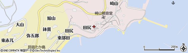 愛知県西尾市鳥羽町崎山42周辺の地図