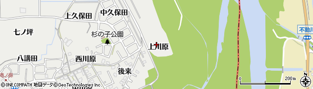 京都府精華町（相楽郡）菱田（上川原）周辺の地図