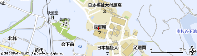 日本福祉大学美浜キャンパス　施設課周辺の地図