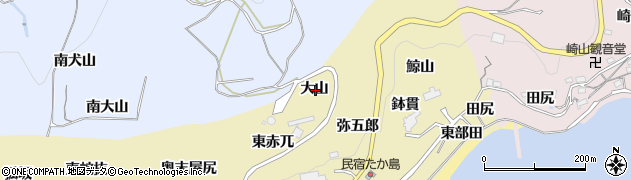 愛知県西尾市吉良町宮崎大山周辺の地図