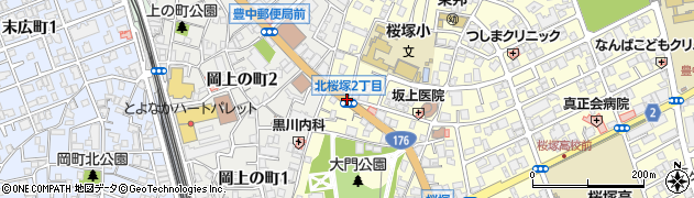 北桜塚２周辺の地図