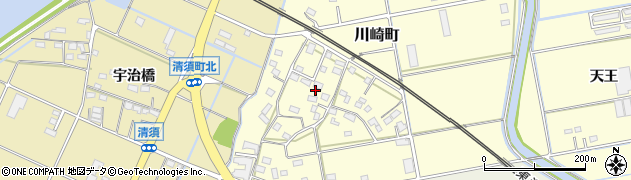 愛知県豊橋市川崎町周辺の地図