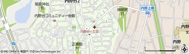 静岡県浜松市浜名区内野台周辺の地図