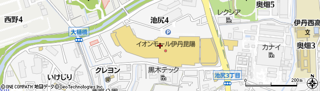クリーニングルビー　イオンモール伊丹昆陽店周辺の地図