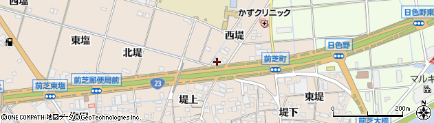 愛知県豊橋市前芝町西堤56周辺の地図
