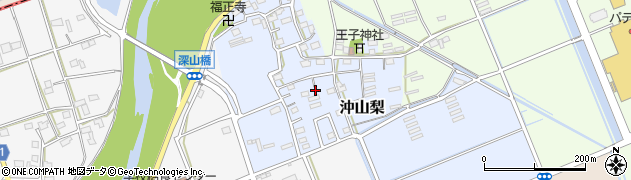 静岡県袋井市沖山梨158周辺の地図