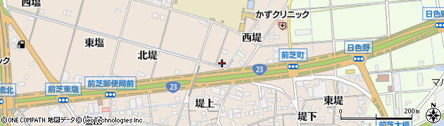 愛知県豊橋市前芝町西堤46周辺の地図