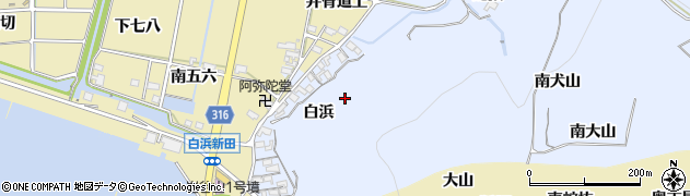 愛知県西尾市吉良町乙川（白浜）周辺の地図