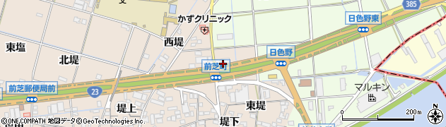 愛知県豊橋市前芝町東堤6周辺の地図