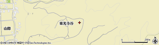 京都府木津川市山城町綺田（東光寺谷）周辺の地図
