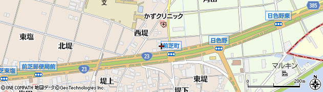 愛知県豊橋市前芝町西堤68周辺の地図