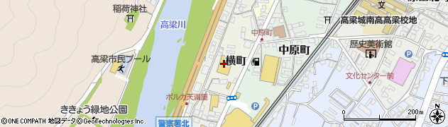 岡山県高梁市横町周辺の地図