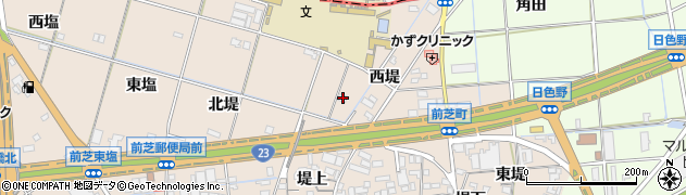 愛知県豊橋市前芝町西堤48周辺の地図