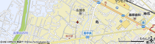 兵庫県高砂市米田町島周辺の地図