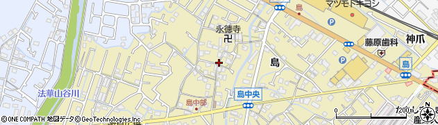 兵庫県高砂市米田町（島）周辺の地図