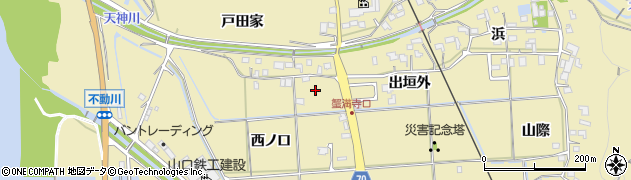 京都府木津川市山城町綺田（出垣外）周辺の地図
