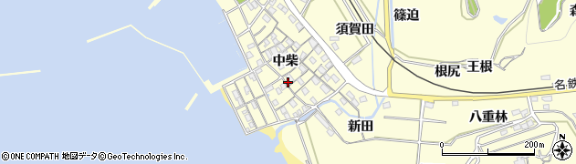 愛知県西尾市東幡豆町（中柴）周辺の地図