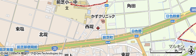 愛知県豊橋市前芝町西堤6周辺の地図