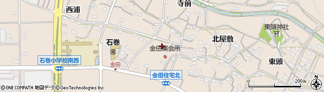 愛知県豊橋市石巻町（下屋敷）周辺の地図