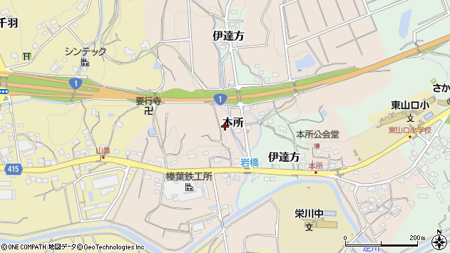 〒436-0006 静岡県掛川市本所の地図