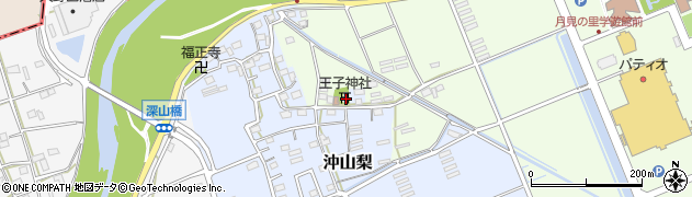 静岡県袋井市沖山梨361周辺の地図