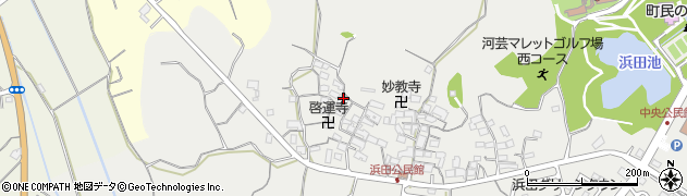 三重県津市河芸町浜田周辺の地図