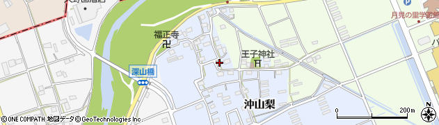 静岡県袋井市沖山梨46周辺の地図